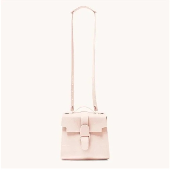 Senreve Alunna convertible bag, pebbled blush leather and silver, NWT - Picture 3 of 12